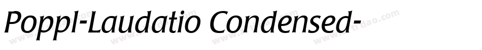 Poppl-Laudatio Condensed字体转换